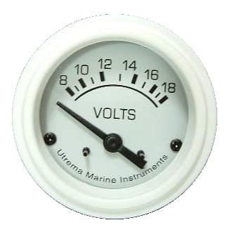 Utrema White Marine Voltmeter 2-1-16-